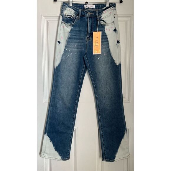Risen Bleach Accent High Rise Jeans (5/27) - Picture 1 of 8
